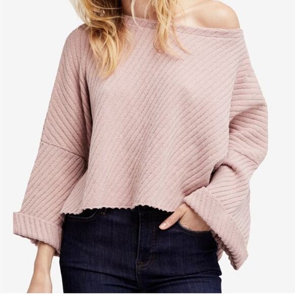 Free People Sweaters - FREE PEOPLE Can’t Wait Pink Women's Sweater poncho Size MEDIUM